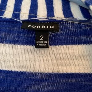 Blue and White sweater from Torrid. Size 2
